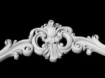 Central decor ornament for furniture 3D model 406