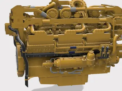 CUMMINS QSK78 MCRS DIESEL ENGINE 3D print model