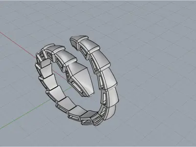 Serpent Ring 60071 3D print model