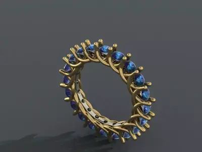 010 ct round diamond ring  Free 3D print model