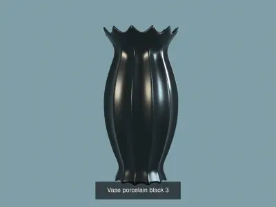 Vases porcelain 3 3D Model Collection