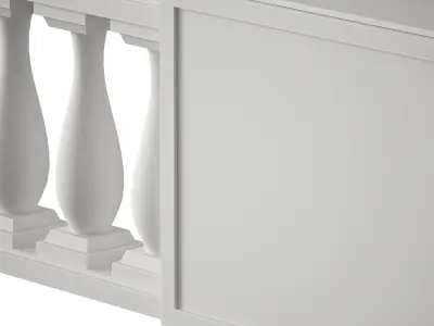 Balustrade fencing staircase balcony terrace 3D model