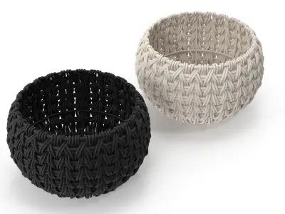 Storage Basket - Small Low-poly 3D model