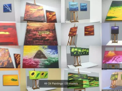 All Oil Paintings 3D Model Collection