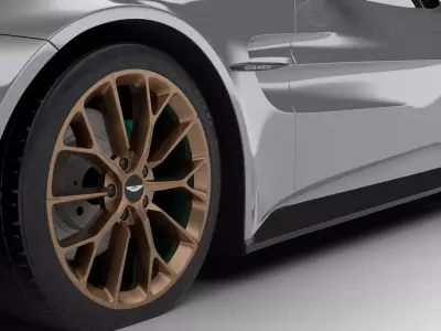 Aston Martin Vantage Aluminite Silver 2025 3d model 3D model