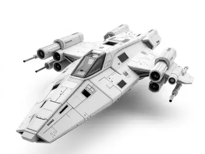 Galactic Starfighter model pack Low-poly 3D model
