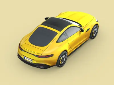 Mercedes-Benz AMG GT43 Coupe 2024 Low-poly 3D model