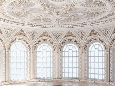 Ornamented Dome - LowPoly - PBR - Seamless Wall Low-poly 3D model