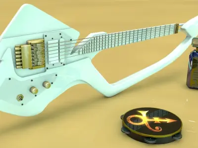 Prince C model Guitar 3D model