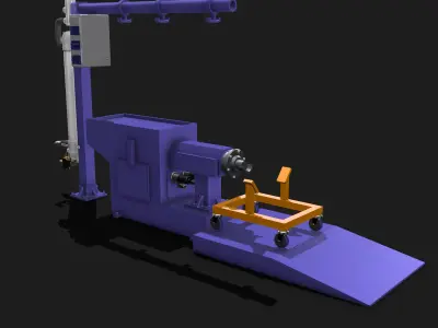 Engine Dyno set scale model 3D print model