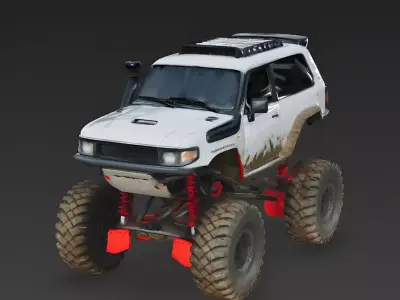 Extreme Off-Road Monster SUV 3D Model Low-poly 3D model