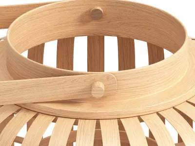 NATURAL BAMBOO HURRICANE LANTERN 3D model