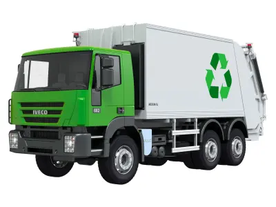 Garbage truck IVECO 682 3D model