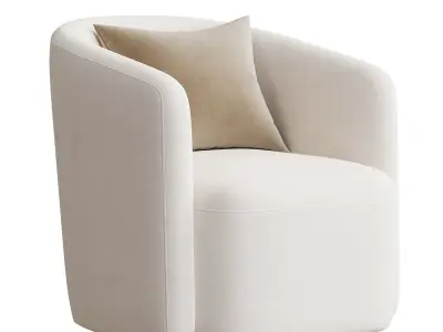 Preston Swivel Armchair 3D model
