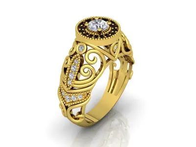 Heavy Mens Ring  3D print model