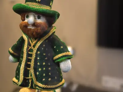 Leprechaun Plush Low-poly 3D model