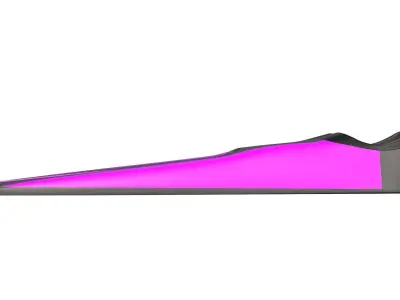 Dive Flippers Pink Low-poly 3D model