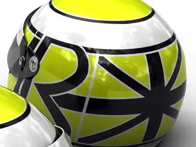 Helmet F1 2009 Jenson Button  3D model