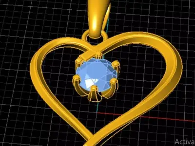 golden necklace Free 3D model
