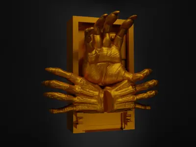 Hands Book Nook - Hands Bookend - Hands Book Prop 3D print model