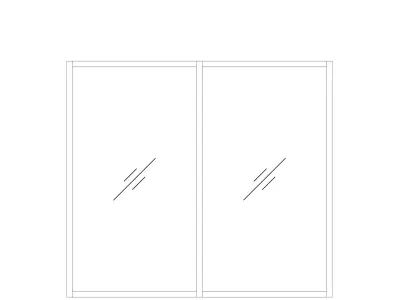 2D FIX WINDOW JOINT MULLION AND TRANSOMS TOP VIEW 3D model