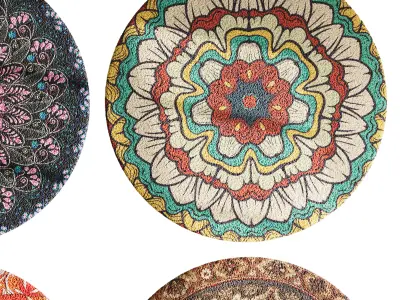 round carpet 24 3D model