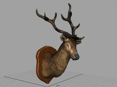 DEER TROPHY Low-poly 3D model