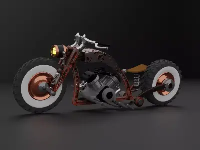 1 to 24 Scale Motorcycle ready to print 3D print model