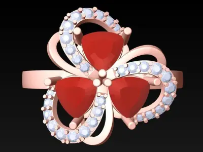 Stone Ring - Womens Rings - GN251 3D print model