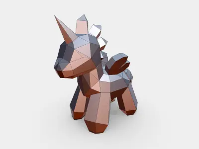 unicorn  Rainbow Horse  low polyunicorn   3Dprintingunicorn 3D model