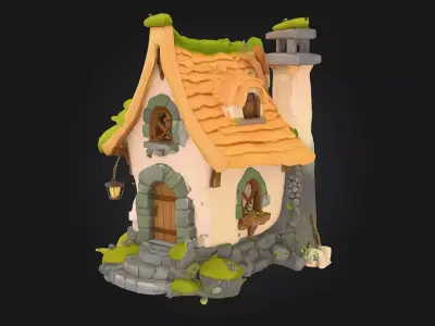 Whimsical Cottage 3D model