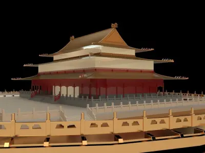 Chinese ancient house 3D model 20