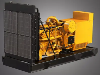 G3412 Engine - V12 Diesel Generator Engine  3D model