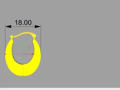 Earrings in lock  01 3D print model