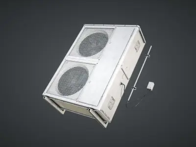 External air conditioner Double Low-poly 3D model
