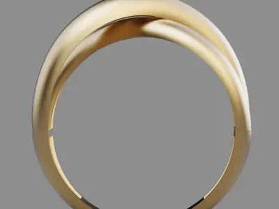 Lux ring silver gold jewelry printable 3D model 3D print model buy
