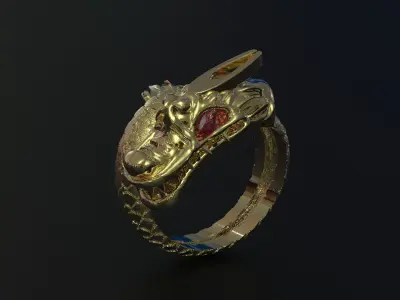 Dragon Ring Free 3D print model