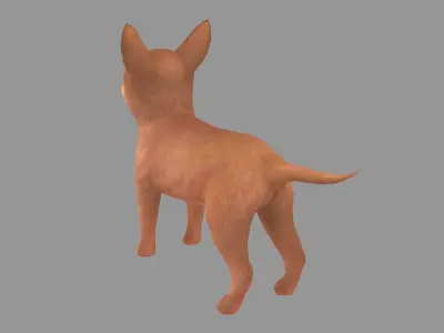 Cartoon pet puppy - PharaohHound - baby dog Low-poly 3D model