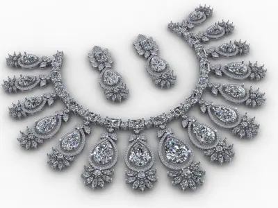 necklace set 502 3D print model