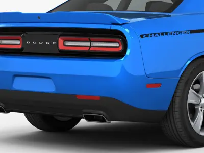 Dodge Challenger SXT 2015 detailed interior 3D model