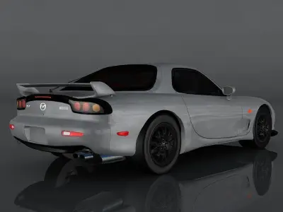 Mazda RX-7 2002 Low-poly 3D model