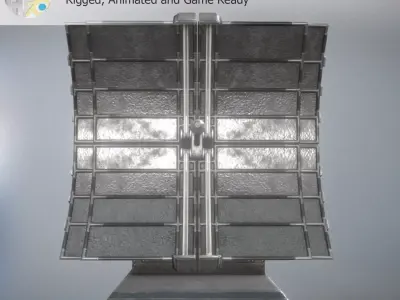 Radar Module Low-poly 3D model