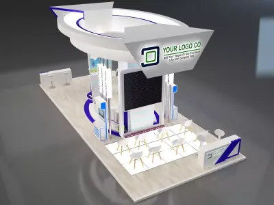 Booth Exhibition Stand a194 3D model