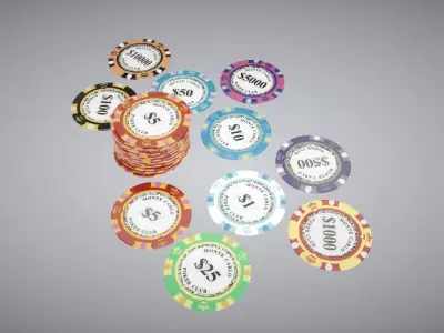 Poker Chips 3D model