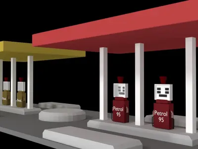 Petrol Station 3D model