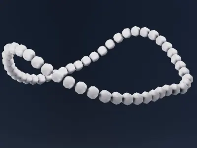 Pearls Necklace  Low-poly 3D model