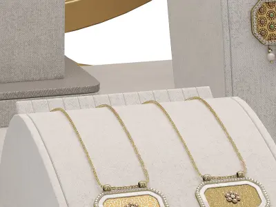 Stylish jewelry showcase 3 3D model