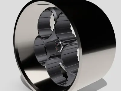 20inch 5 Speed Convex Wheels with Centrelock 2x Offsets 3D print model