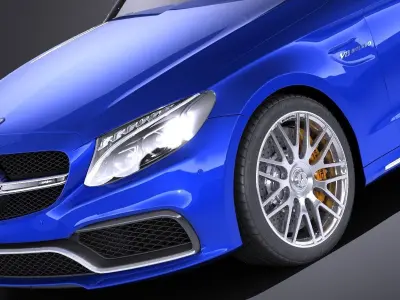 Mercedes-Benz C63 AMG W205 Estate 2017 VRAY 3D model