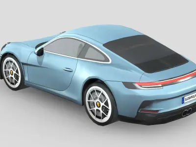 Porsche 911 ST 2024 Low-poly 3D model